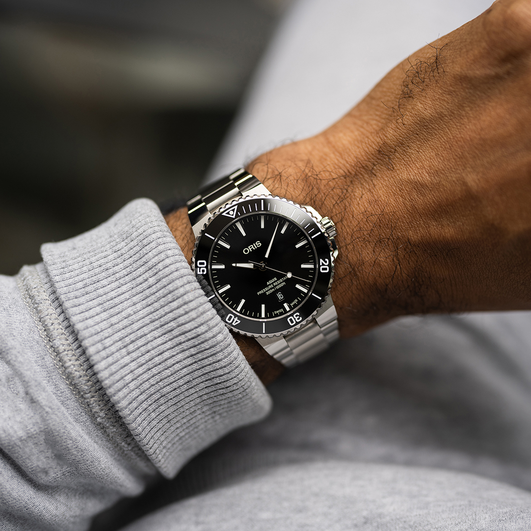 ORIS  Мужские швейцарские часы, автоматический механизм, сталь, 43,5 мм